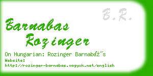 barnabas rozinger business card